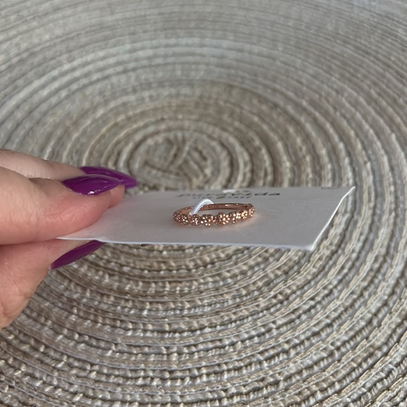 Pura Vida Rose Gold Flordal Stacking Ring Size 8 - Picture 5 of 5